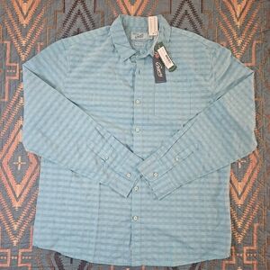 Grayers Aqua Plaid Button Down Shirt. #1350